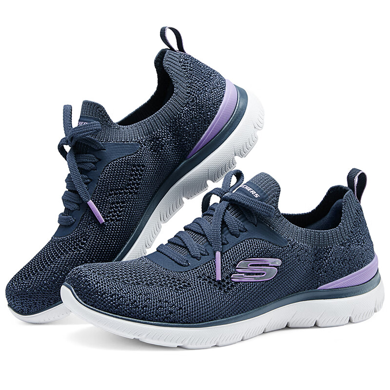 斯凯奇Skechers女鞋2024秋冬新款一脚穿健步鞋软底运动鞋网面休闲鞋健步鞋 150122-NVLV