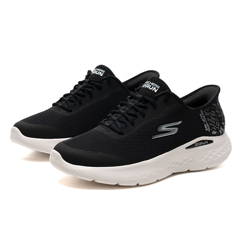 斯凯奇Skechers女鞋 2024新款冬季厚底健步鞋轻便闪穿鞋一脚穿休闲老人鞋跑步鞋 129449