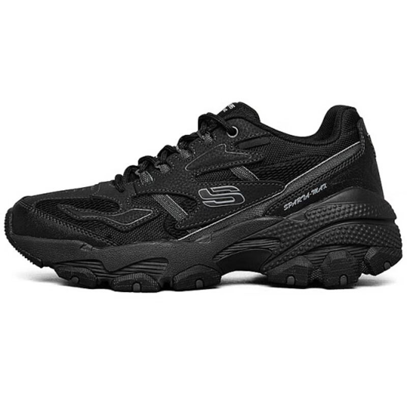 斯凯奇Skechers男鞋秋冬2024新款熊猫鞋厚底增高老爹鞋防滑耐磨休闲鞋百搭运动鞋 237121-BBK
