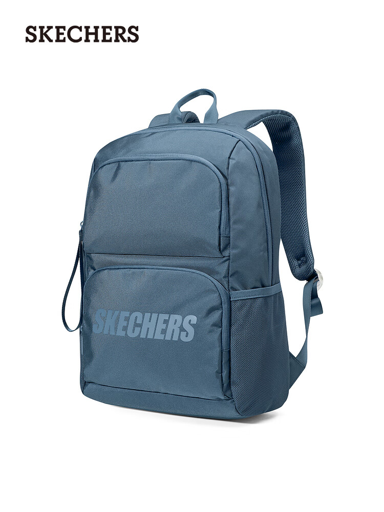 斯凯奇Skechers双肩包男女简约双肩背包电脑包运动休闲包 L320U196-03YM