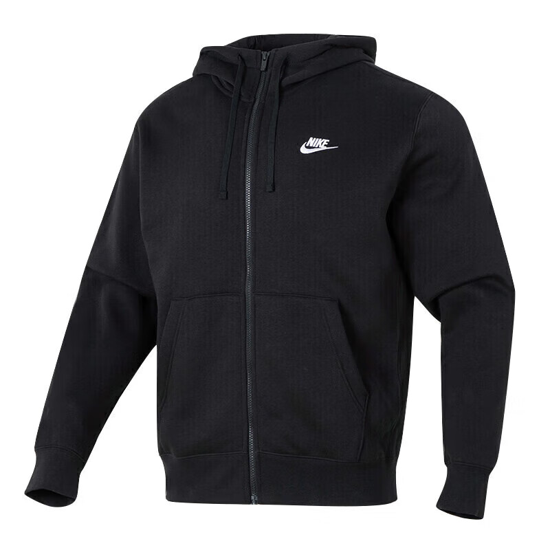 耐克（NIKE）外套男装2024秋冬季新款运动服时尚针织舒适加绒保暖休闲连帽夹克 BV2646-010