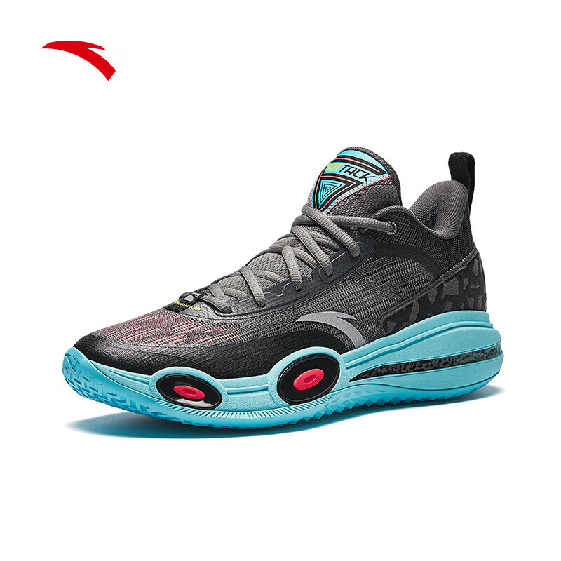 安踏突袭1丨氮科技篮球鞋男2025春季新款专业实战耐磨运动鞋112421109 城堡灰/循环灰/基础黑-7