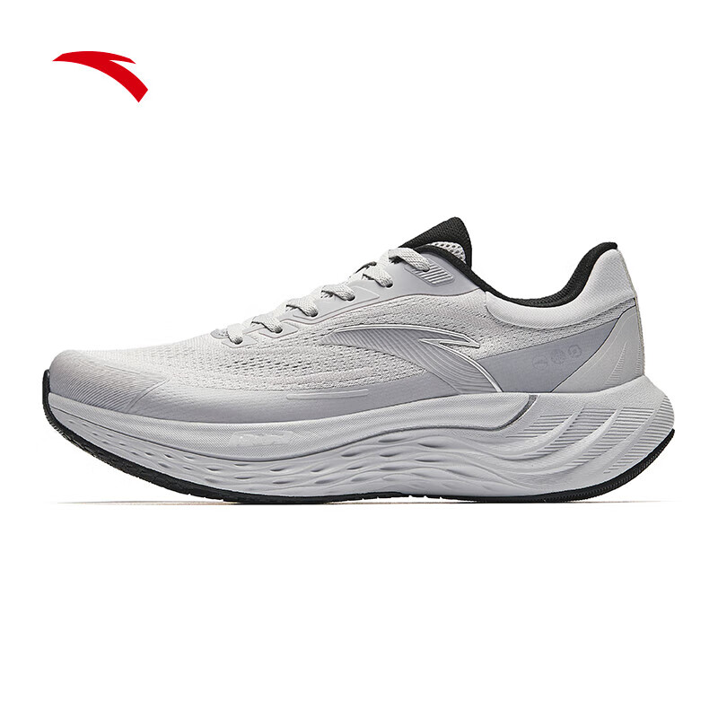 安踏旅步丨男透气跑鞋全新中底科技PG7运动鞋男缓震跑步鞋子112435546 远山灰-6