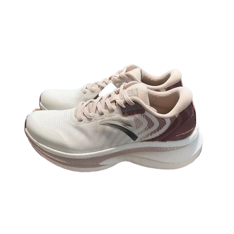 安踏秋冬冠军跑鞋2代 减震跑步鞋女鞋专业运动鞋 122415562S-2纸莎白/藕灰/藕紫灰