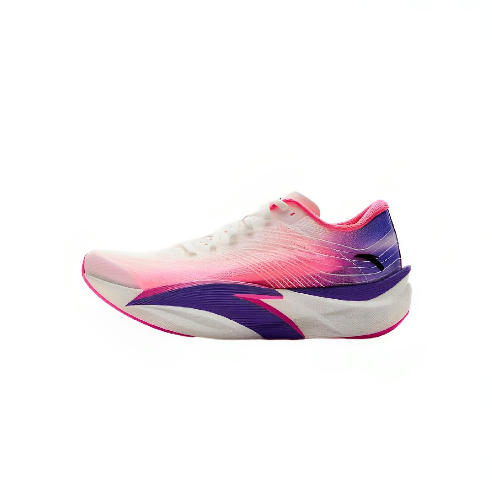 安踏C202 6代丨氮科技专业竞速训练跑步鞋女运动鞋 122445570-11纸莎白/荧光荧玫红/宫紫