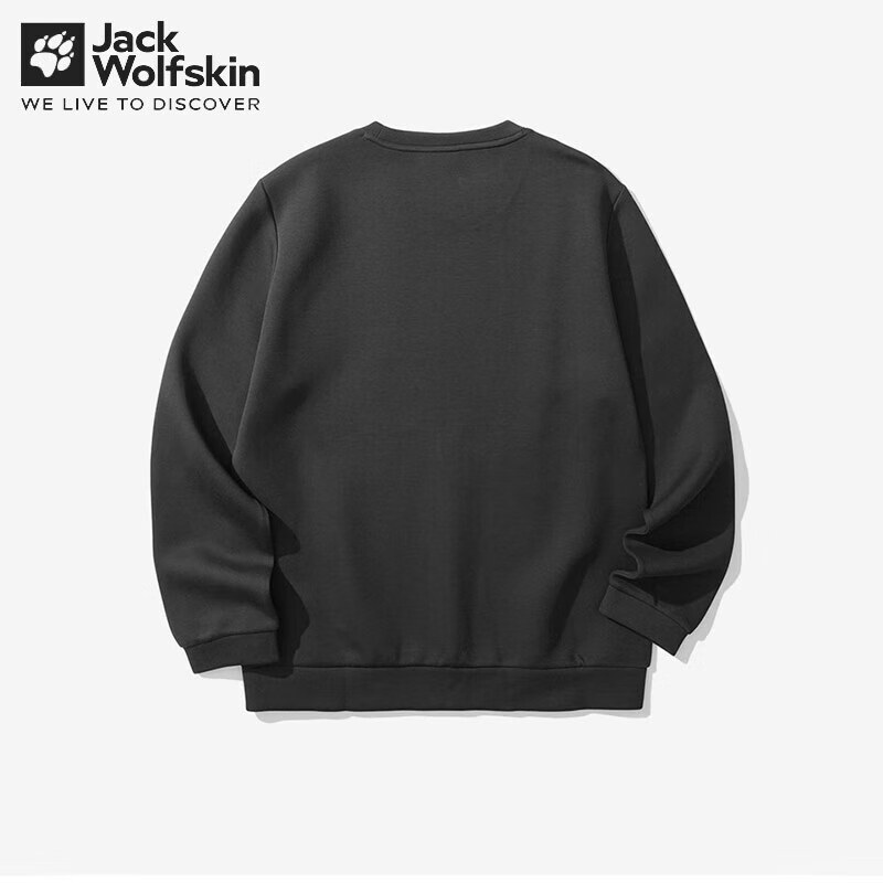 Jack Wolfskin狼爪卫衣情侣款秋冬户外舒适都市弹力休闲时尚套头卫衣上装 A62282-6350 深灰色