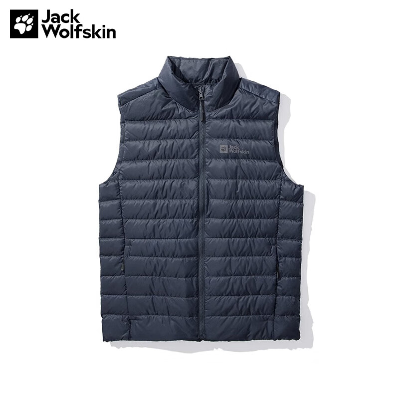 Jack Wolfskin狼爪羽绒马甲男秋冬日常休闲户外出行防风保暖内穿700蓬羽绒马甲 5032051-1010 宝蓝色
