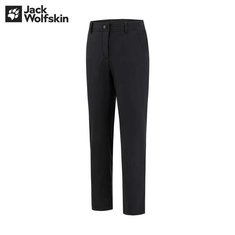 狼爪春夏新款Jack Wolfskin狼爪女士长裤户外防泼水透气防晒裤 5522062-6000 黑色