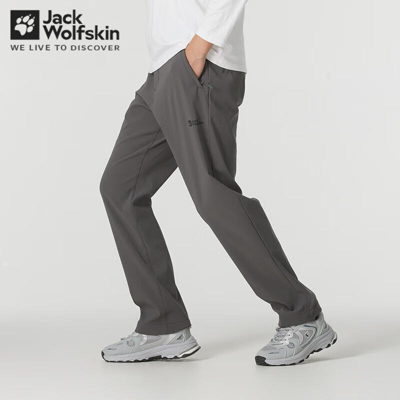 Jack Wolfskin狼爪男士长裤秋冬款户外运动休闲裤透气保暖内里微抓绒裤 5519174-6945 板岩灰