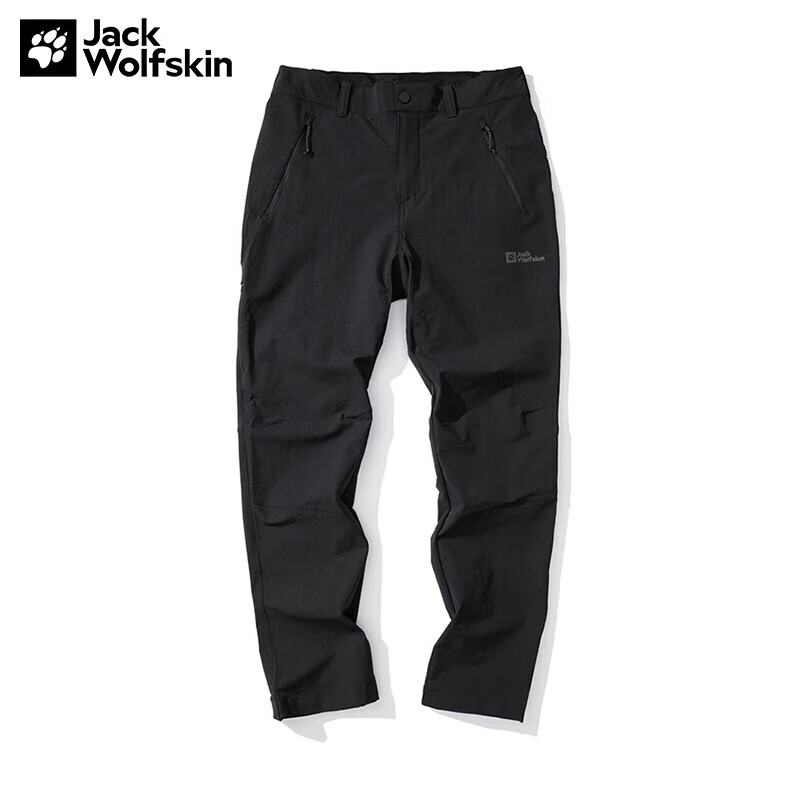 Jack Wolfskin狼爪裤子男秋冬户外运动宽松防风防泼水休闲软壳长裤 5032101-6000 黑色