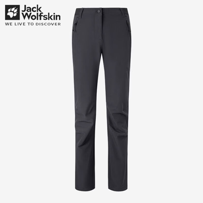 Jack Wolfskin狼爪裤子女秋冬运动户外登山防风防泼水休闲软壳长裤 5032121-6350 深灰色