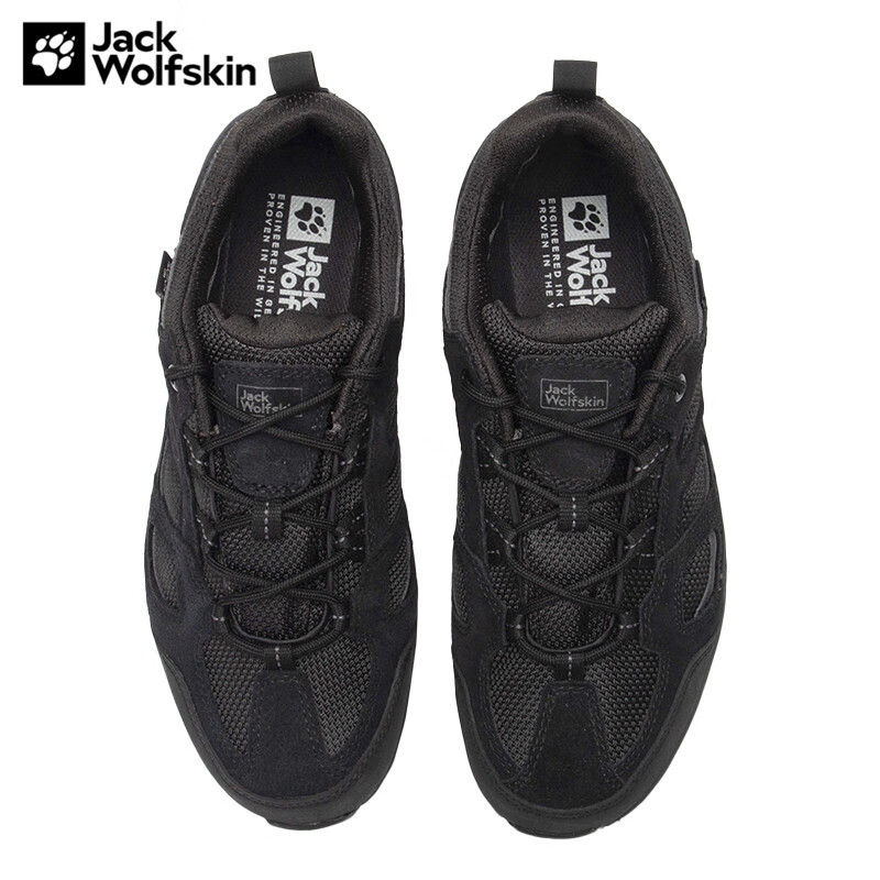 Jack Wolfskin狼爪徒步鞋男鞋秋冬户外运动防滑耐磨防水徒步登山鞋 4042441-6000 黑色