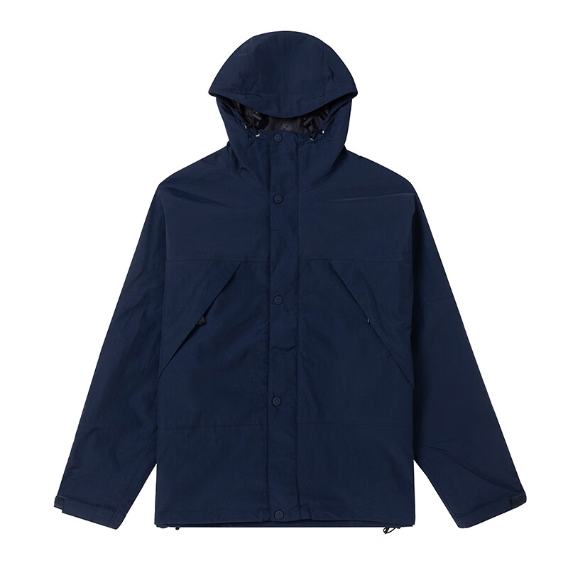 Timberland添柏岚冲锋夹克男秋冬户外徒步登山服宽松上衣防风连帽外套 A68XF433 宝蓝色