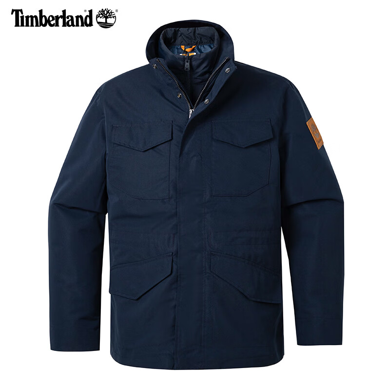 Timberland添柏岚外套男秋冬户外徒步旅行三合一套装保暖防风夹克A2H9M A2H9M433/深宝石蓝