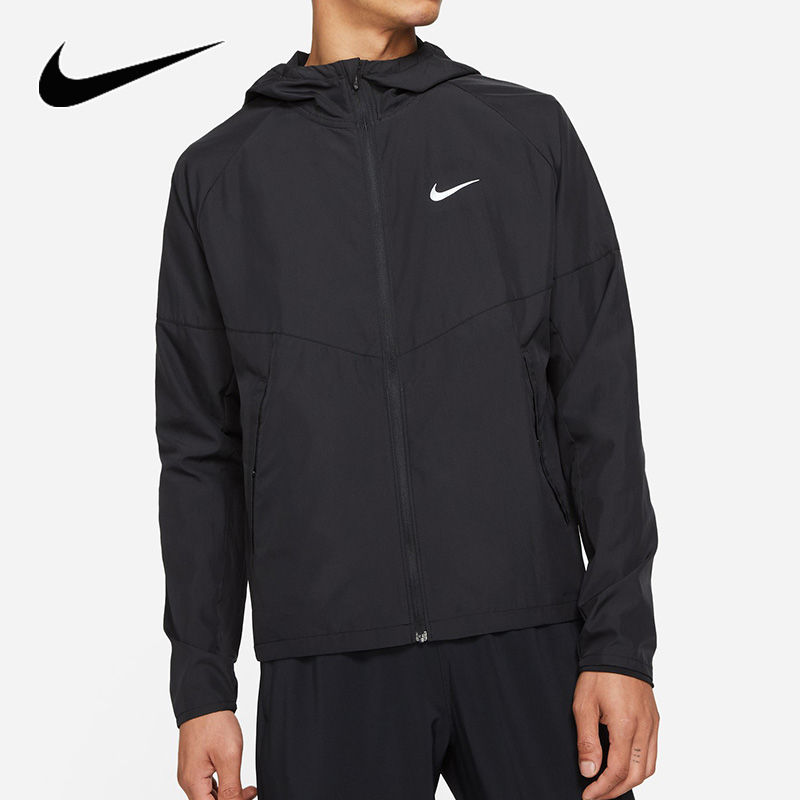 NIKE耐克外套男女款遮阳防风立领长袖梭织跑步运动开衫夹克DD4747-010