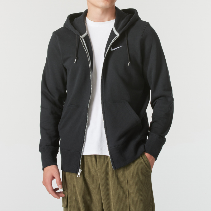 Nike耐克男子针织连帽夹克简约时尚运动休闲外套男装上衣521574-010