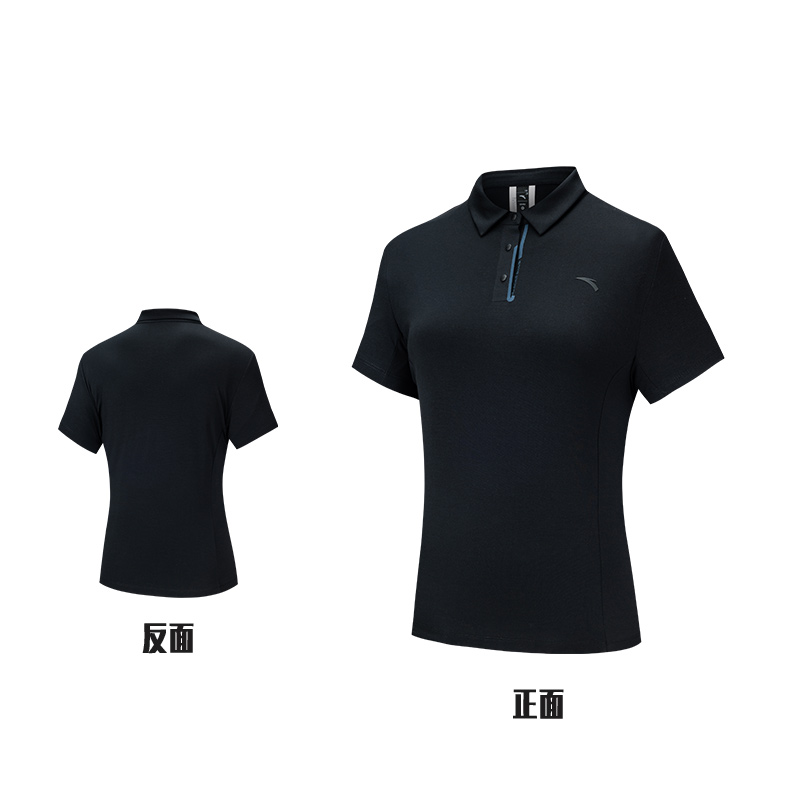 安踏冰山POLO | 短袖女夏季凉感透气T恤通勤短衬衫462520204-5