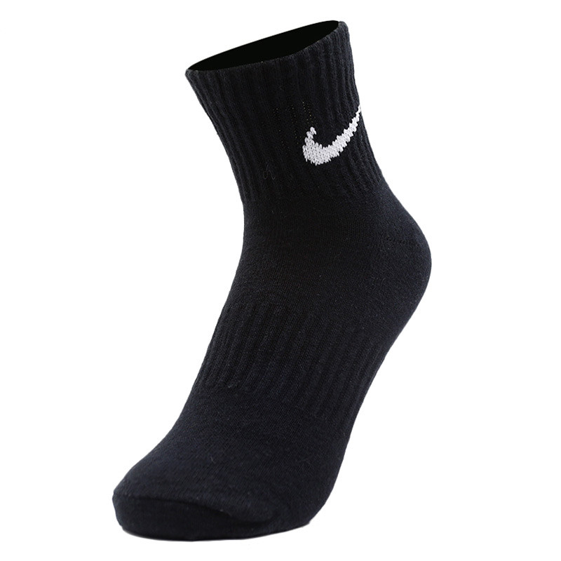 Nike耐克袜子男袜女袜新款跑步时尚袜三双装休闲袜SX7677-010