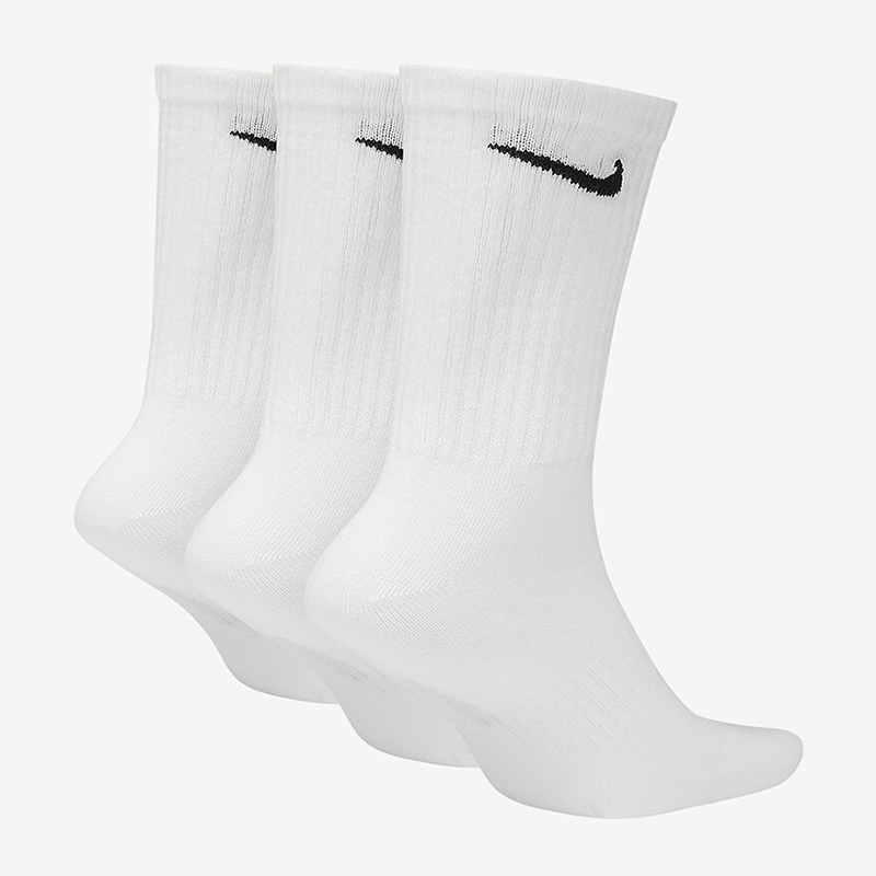 NIKE耐克男女袜三双装篮球袜休闲训练运动袜长袜短袜 SX7676-100
