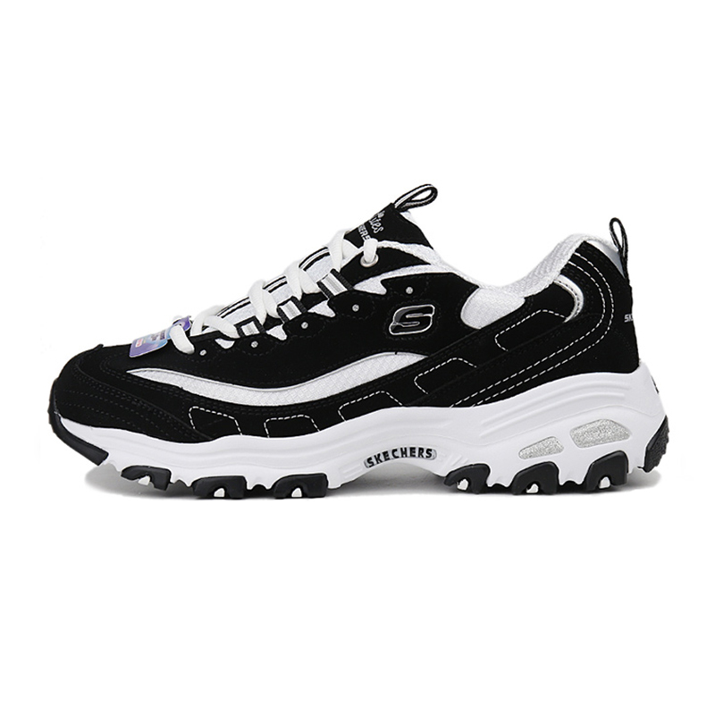 斯凯奇女鞋夏季透气运动鞋官方正品25新款熊猫鞋女款休闲鞋11930-BKW