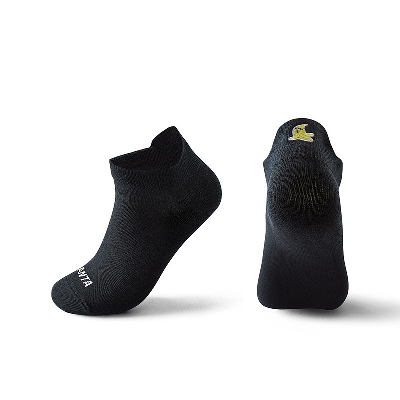 安踏运动袜跑步健身训练防臭吸湿排汗舒适精梳棉卡通图案平板短袜192528312-1