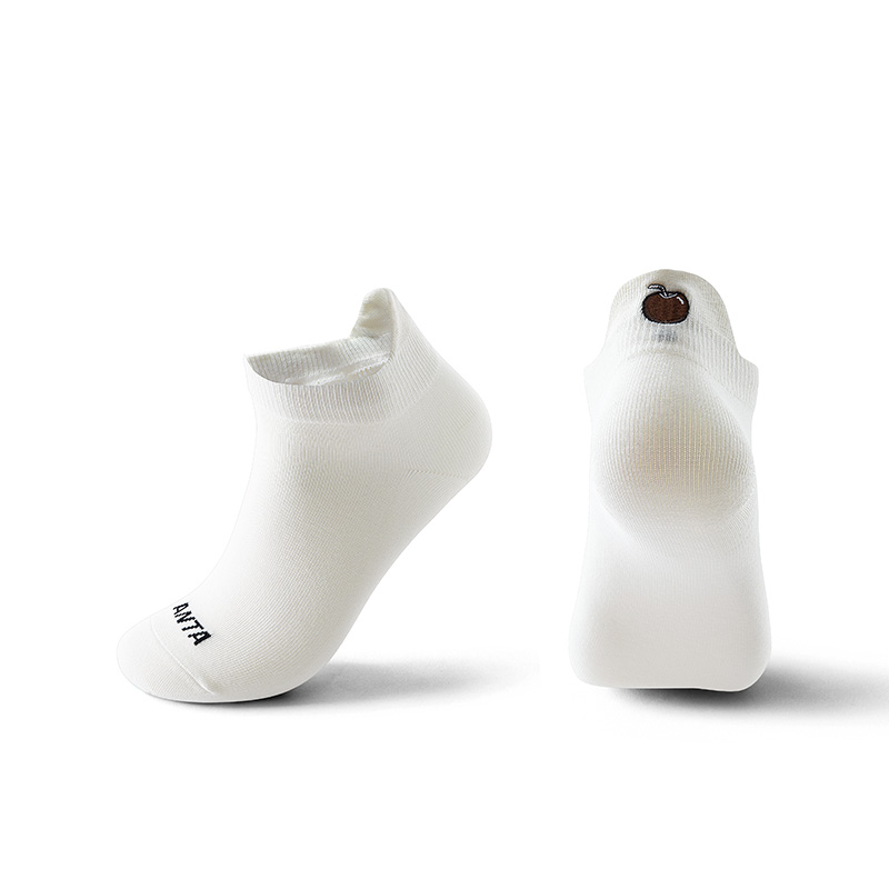 安踏运动袜跑步健身训练防臭吸湿排汗舒适精梳棉卡通图案平板短袜192528312-2