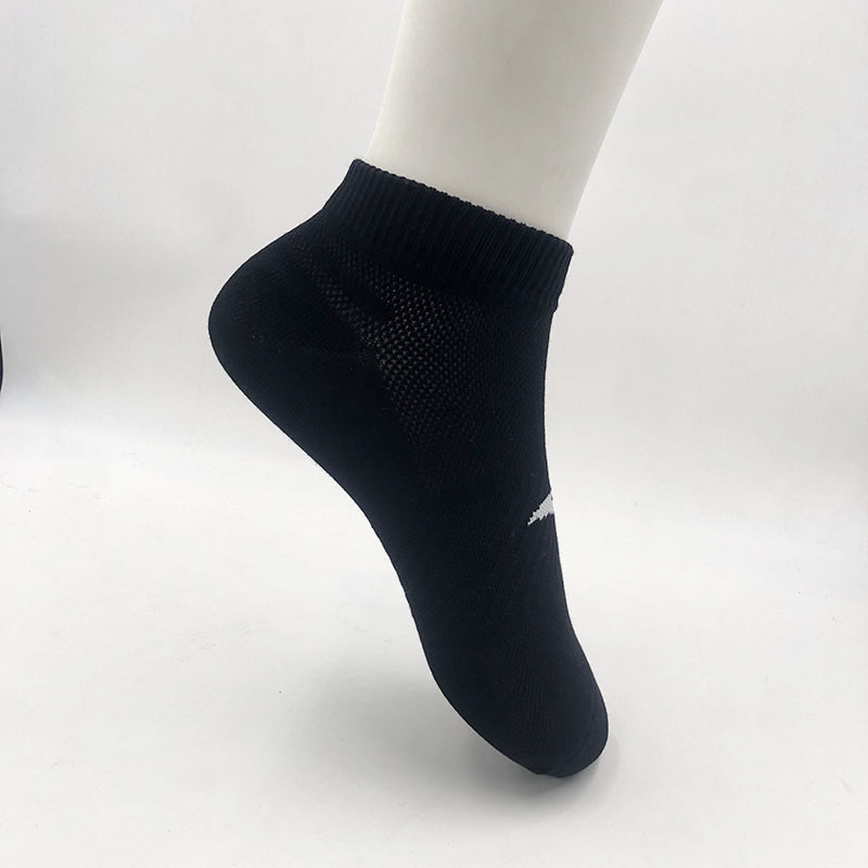 安踏男短袜2025新款全棉网眼透气吸汗防臭短筒女运动袜192527311-1