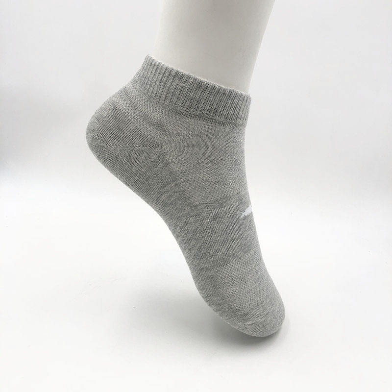 安踏男短袜2025新款全棉网眼透气吸汗防臭短筒女运动袜192527311-2