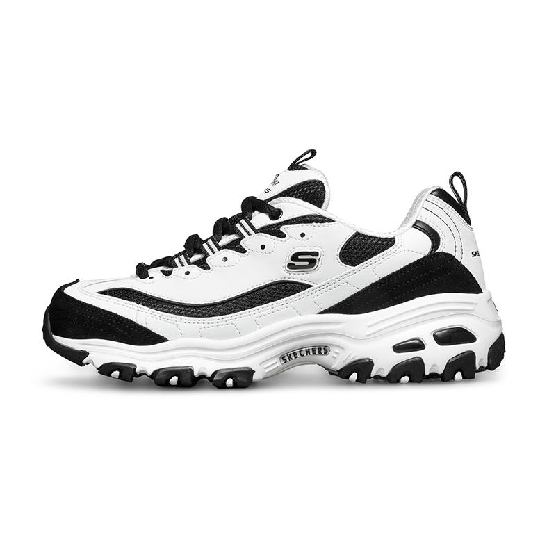 斯凯奇女鞋夏季透气运动鞋官方正品25新款熊猫鞋女款休闲鞋13148-WBK