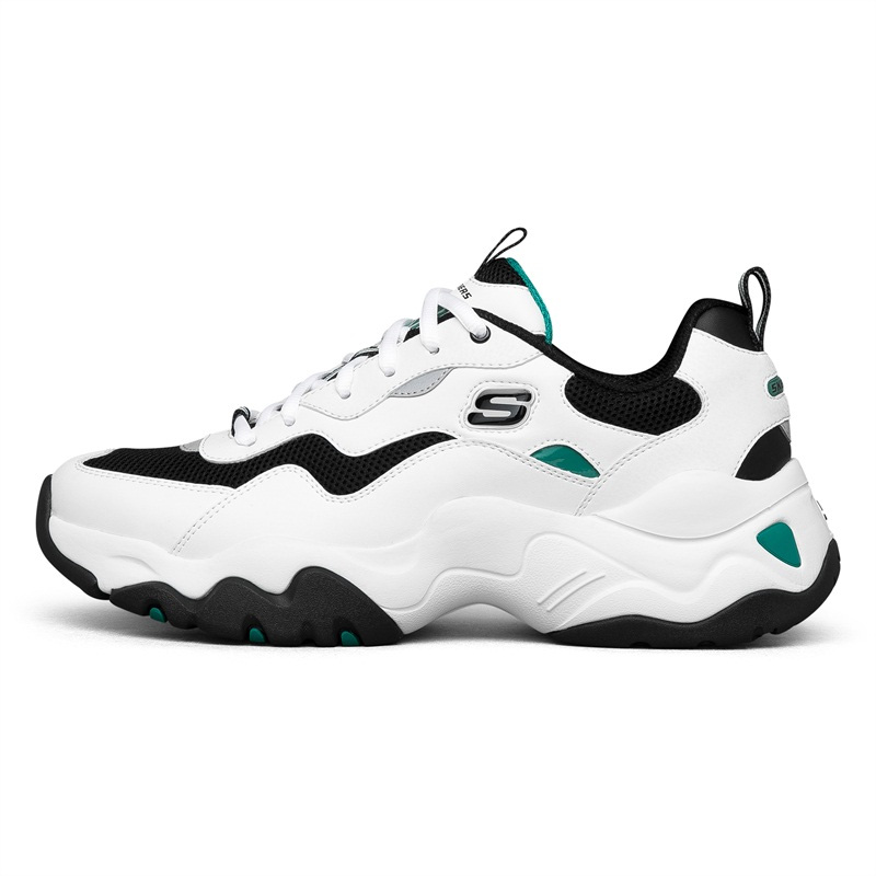 斯凯奇官网熊猫鞋男鞋夏季新款运动鞋厚底老爹鞋复古休闲鞋237152-WGRN