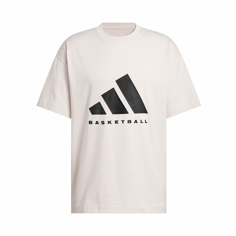 adidas阿迪达斯男子情侣短袖T恤篮球风宽松上衣JD6129