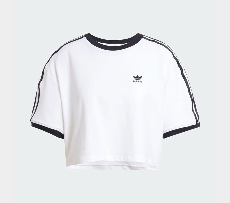 adidas阿迪三叶草女短款T恤夏季休闲短袖运动上衣 JC8150