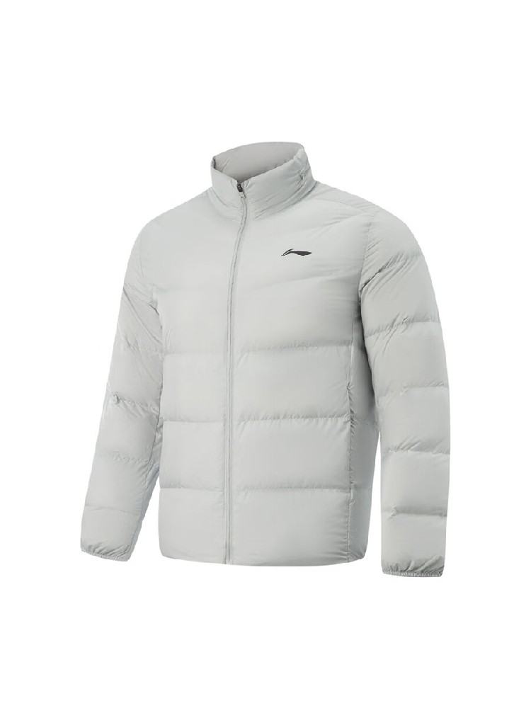 李宁男子羽绒服2025冬季新款立体裁剪修身90%鸭绒羽绒服AYMV221