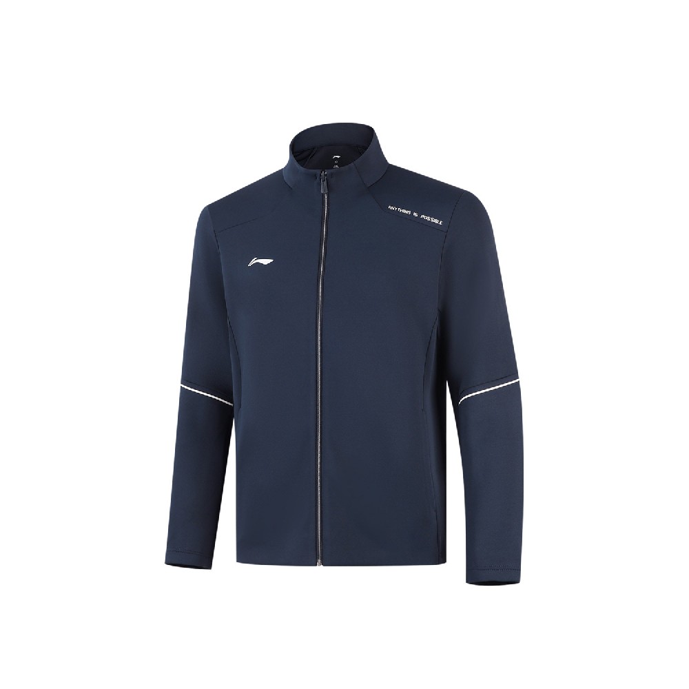 李宁卫衣男士官方正品新款外套商务立领茄克春季针织运动服开衫AWDV757